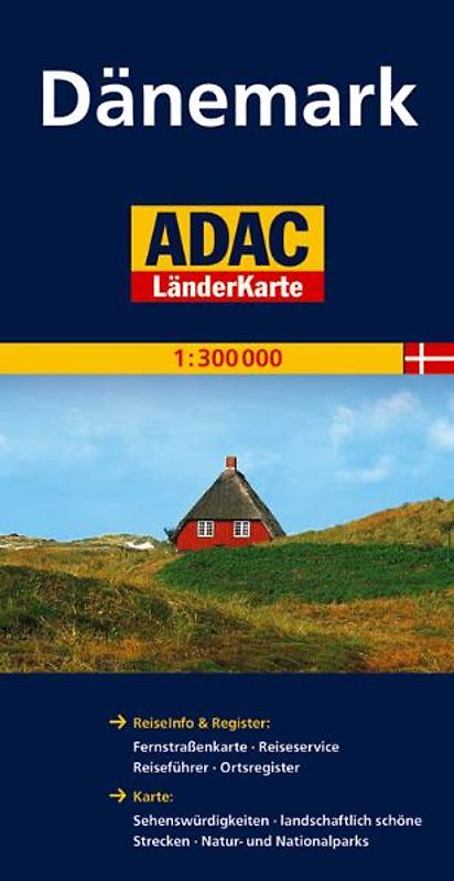 ADAC Länderkarte Dänemark 1:300.000
