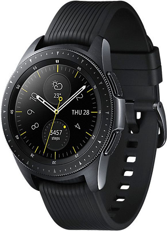 Samsung Galaxy Watch 42 mm noir bracelet en silicone noir [Wi-Fi + 4G]