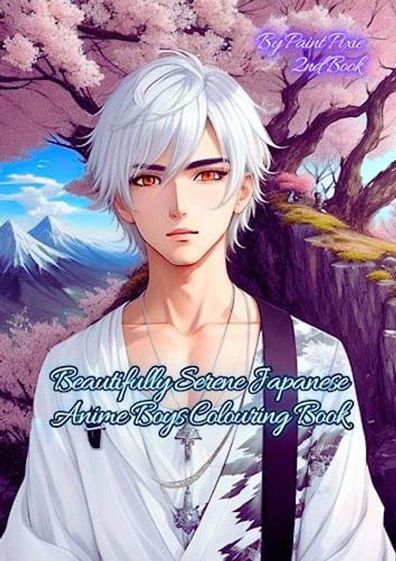 Beautifully Serene Japanese Anime Boys Colouring Book: 2nd Book