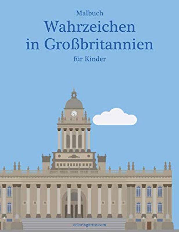 Malbuch Wahrzeichen in Großbritannien für Kinder