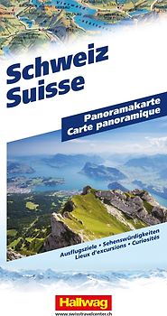 Hallwag Panoramakarte Panoramakarte Schweiz