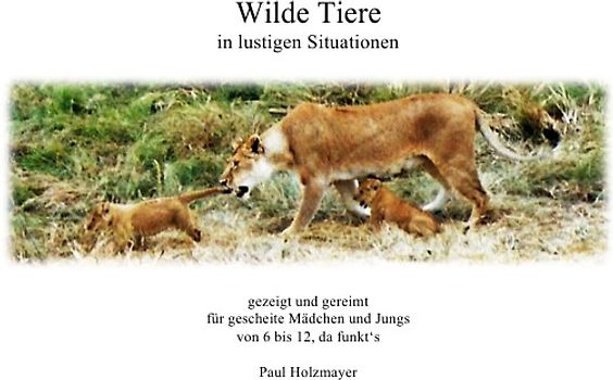 Wilde Tiere in lustigen Situationen
