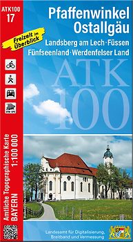 ATK100-17 Pfaffenwinkel, Ostallgäu (Amtliche Topographische Karte 1:100000)