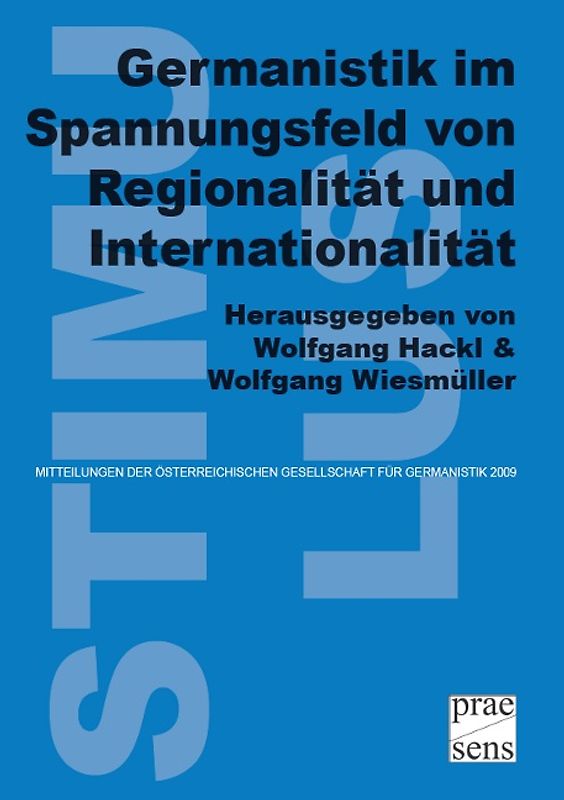Germanistik im Spannungsfeld von Regionalität und Internationalität