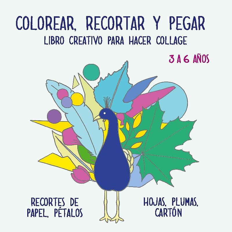 Colorear, recortar y pegar para niños de 3 a 6 años