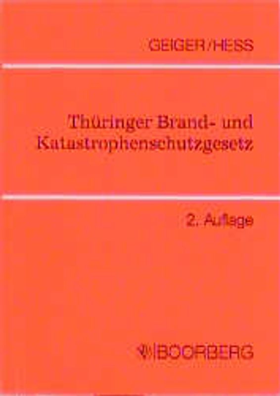 Thüringer Gesetz über den Brandschutz, die Allgemeine Hilfe und den Katastrophenschutz