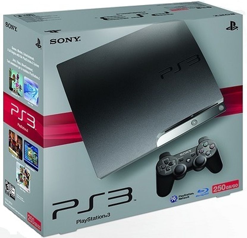 Sony PlayStation 3 slim schwarz 250 GB [inkl. Wireless Controller]