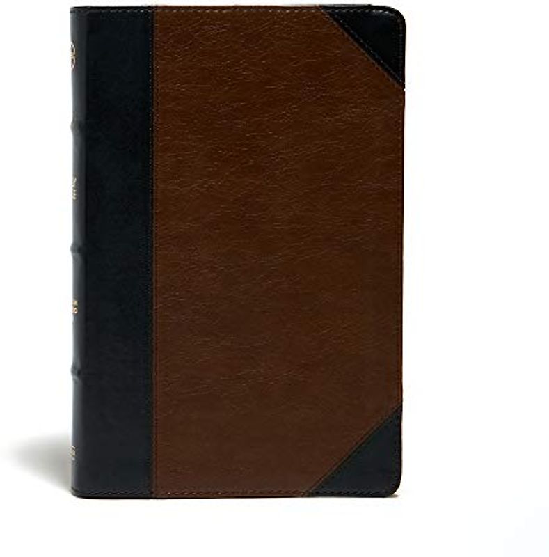 CSB Ultrathin Reference Bible, Black/Brown Leathertouch, Deluxe Edition