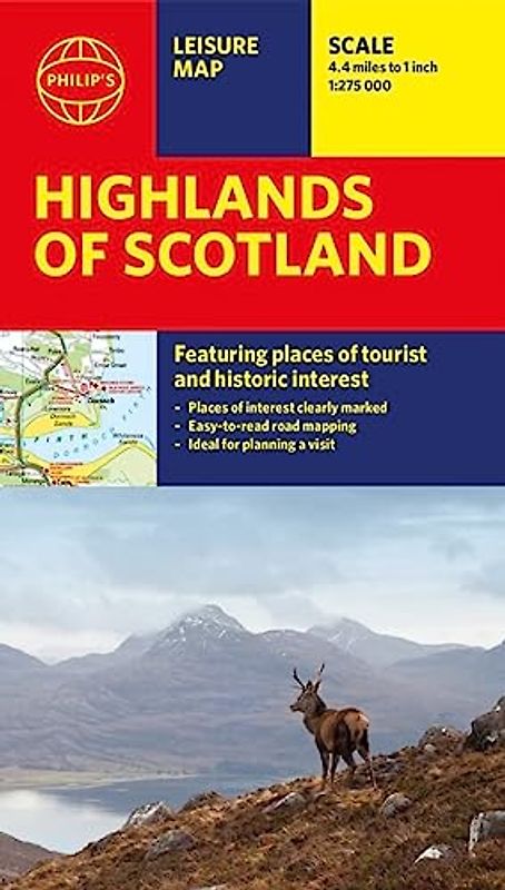 Philip's Highlands of Scotland: Leisure and Tourist Map 2020 Edition (Philip's Red Books)