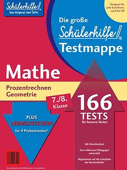 Testmappe Mathe Prozentrechnen/Geometrie (Kl. 7.-8.)