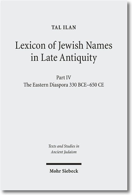 Lexicon of Jewish Names in Late Antiquity