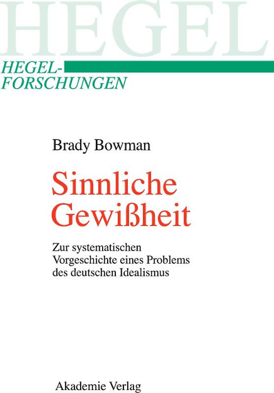 Sinnliche Gewißheit