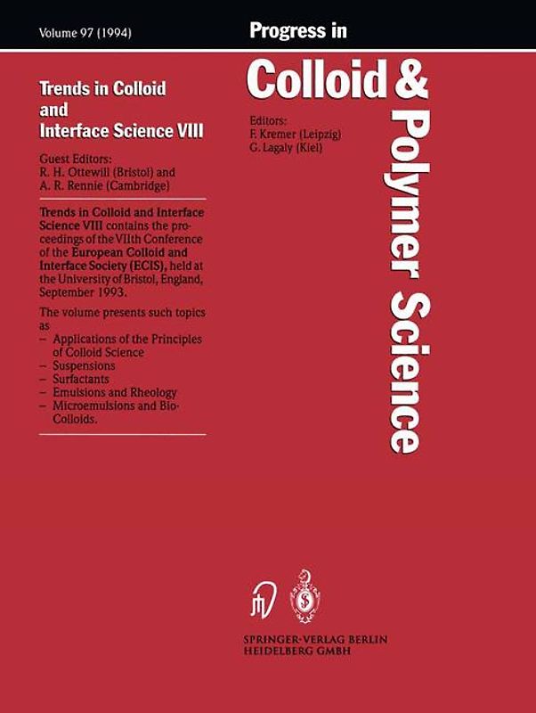 Trends in Colloid and Interface Science VIII