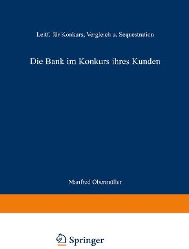Die Bank im Konkurs ihres Kunden
