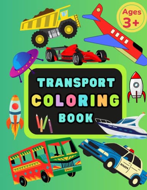 Transport Coloring Activity Book