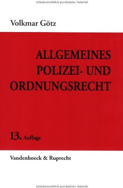 Allgemeines Polizei- und Ordnungsrecht