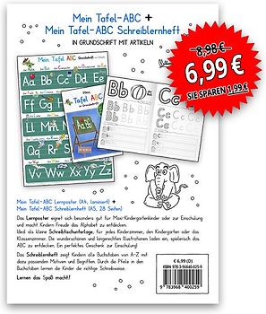 Mein Tafel-ABC in Grundschrift mit Artikeln-Set