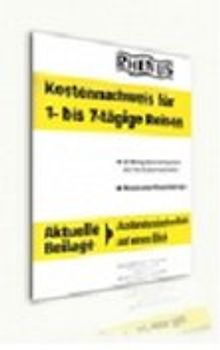 Rhenus Kostennachweis für 1-7 tägige Reisen