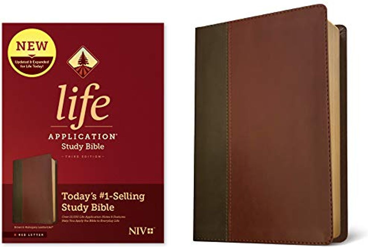 Life Application Study Bible: New International Version, Brown & Mahogany Leatherlike