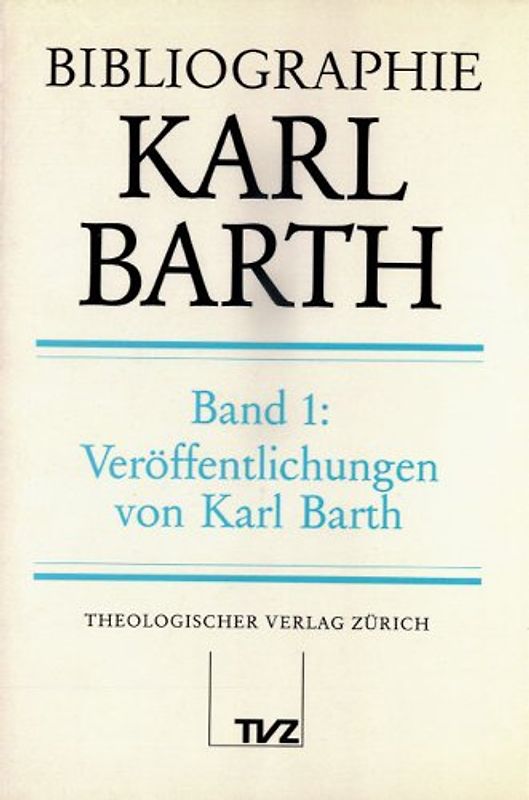 Bibliographie Karl Barth