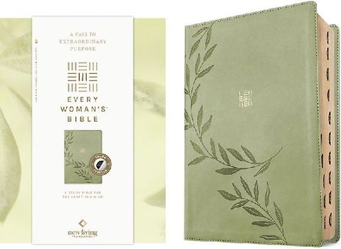 NLT Every Woman's Bible, Filament Enabled (Leatherlike, Olive Branch Green, Indexed, Red Letter)