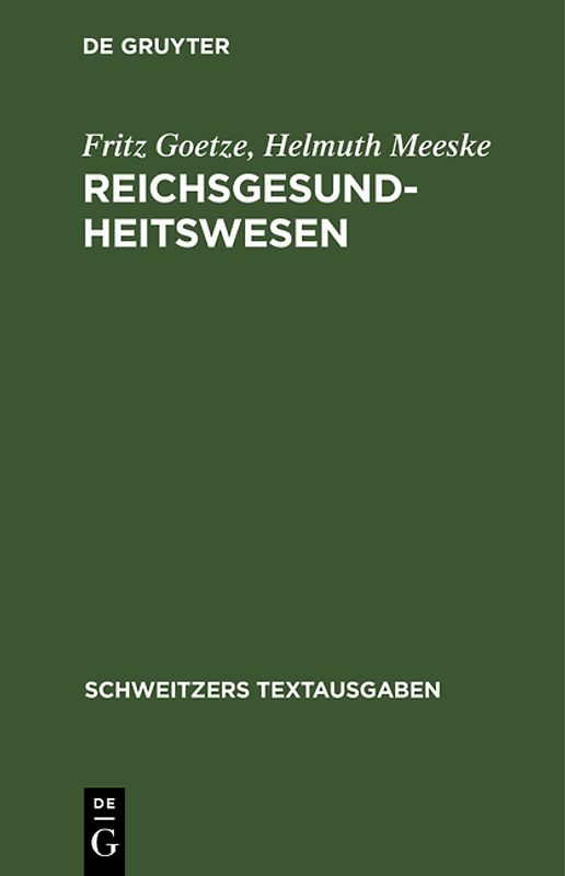 Reichsgesundheitswesen