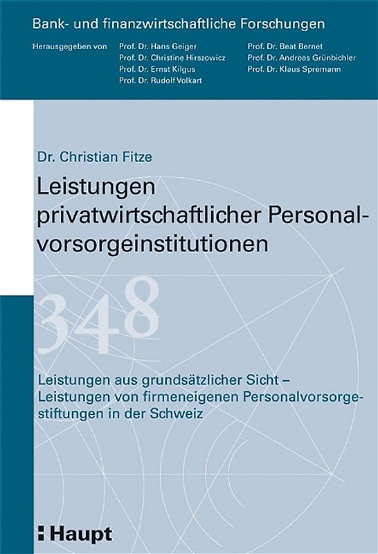 Leistungen privatwirtschaftlicher Personalvorsorgeinstitutionen