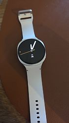 Image client pour Samsung Galaxy Watch8 44 mm Boîtier aluminium argent sur Sport en silicone M/L blanc [Wi-Fi]