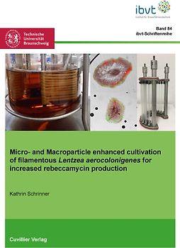 Micro- and Macroparticle enhanced cultivation of filamentous Lentzea aerocolonigenes for increased rebeccamycin production