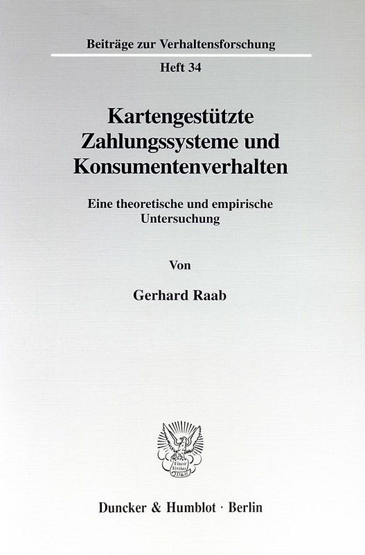 Kartengestützte Zahlungssysteme und Konsumentenverhalten.