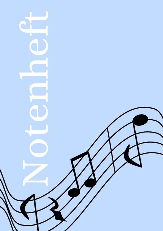 Notenheft: DIN A5 Notenlinienheft | 100 Seiten mit 12 Notenzeilen / Systeme pro Blatt | Papier 90g/m² | Musikheft mit Notenlinien
