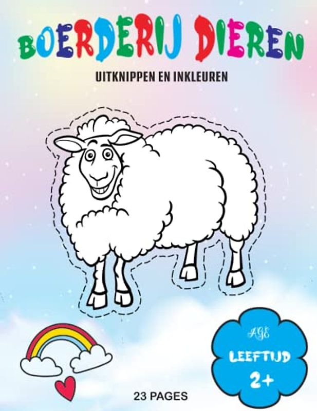 Borderij dieren: Uitknippen en inkleuren