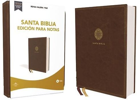 Rvr60, Santa Biblia, Edición Para Notas, Leathersoft, Café, Palabras de Jesús En Rojo, Comfort Print
