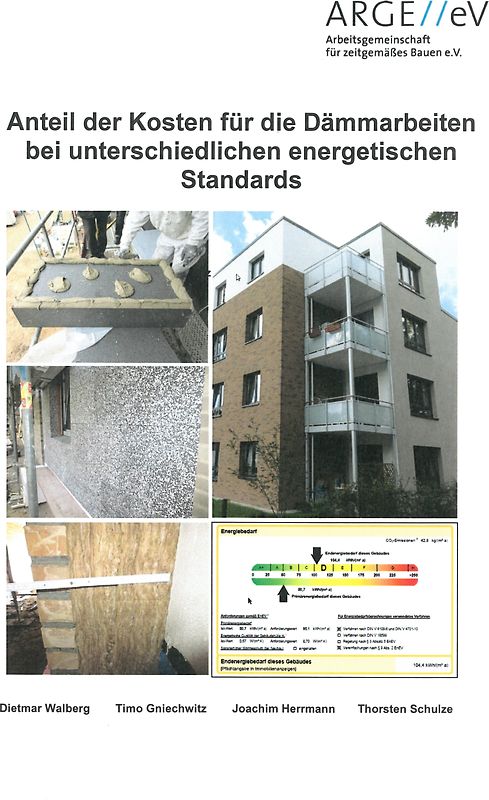 Anteil der Kosten für die Dämmarbeiten bei unterschiedlichen energetischen Standards