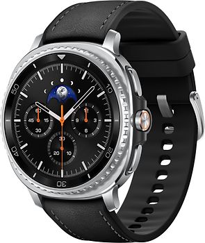 Samsung Galaxy Watch8 Classic 46 mm Boîtier aluminium noir sur Hybride premium noir [Wi-Fi + 4G]