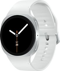 Image of Samsung Galaxy Watch8 44 mm aluminium kast silver op Sport Band M/L white [Wi-Fi + 4G] (Refurbished)