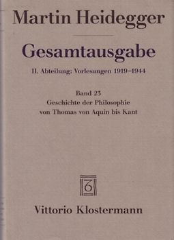Geschichte der Philosophie von Thomas von Aquin bis Kant. (Wintersemester 1926/27)