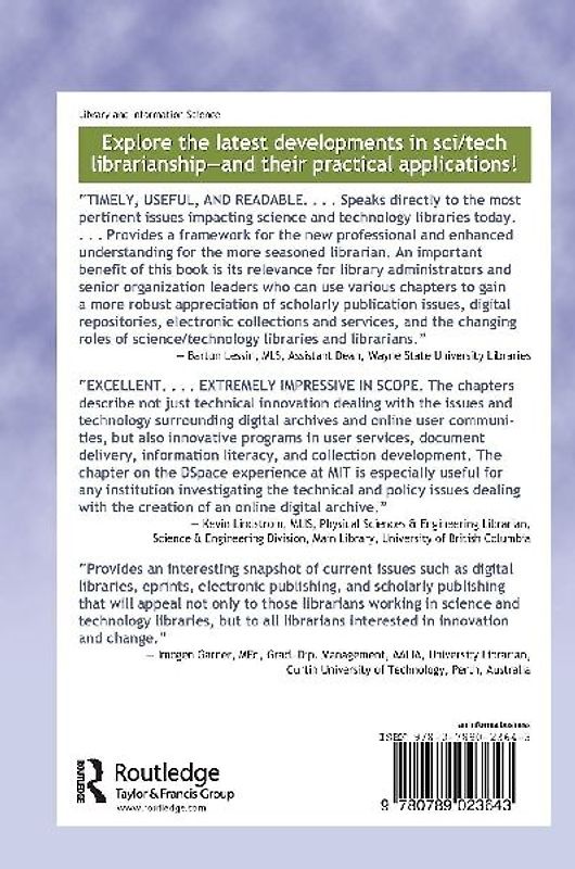 Innovations in Science and Technology Libraries