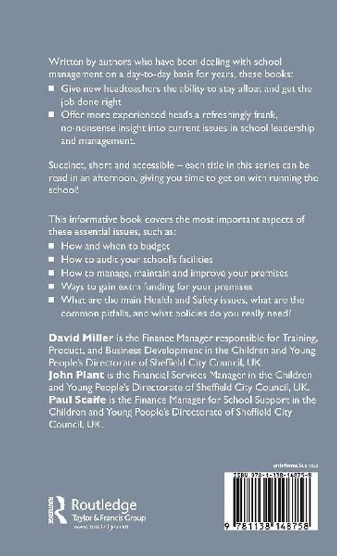 Managing Finance, Premises and Health & Safety