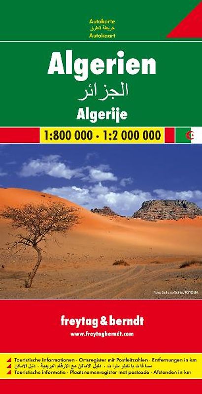 Algerien, Autokarte 1:800.000 - 1:2.000.000, freytag & berndt