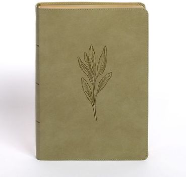 NASB Super Giant Print Reference Bible, Sage Suedesoft Leathertouch