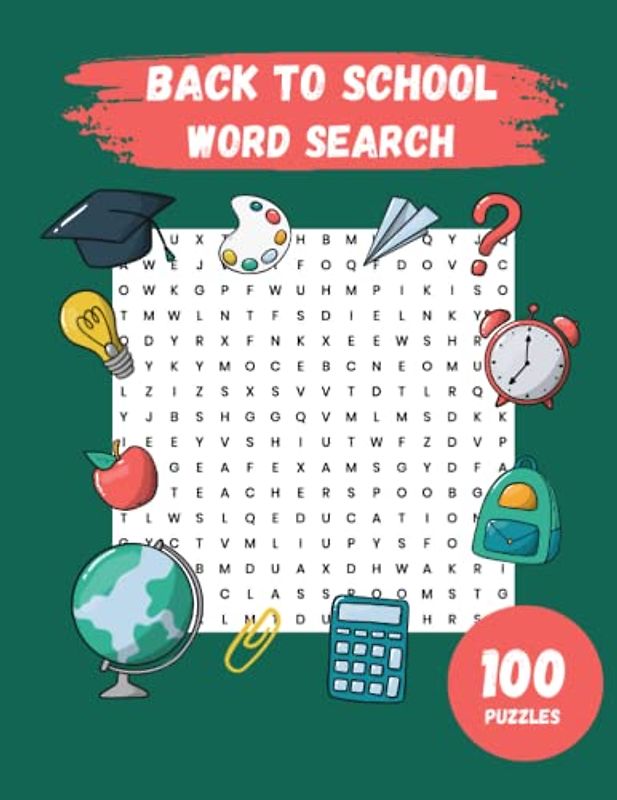 Back To School Word Search: 100 Puzzles With Answers