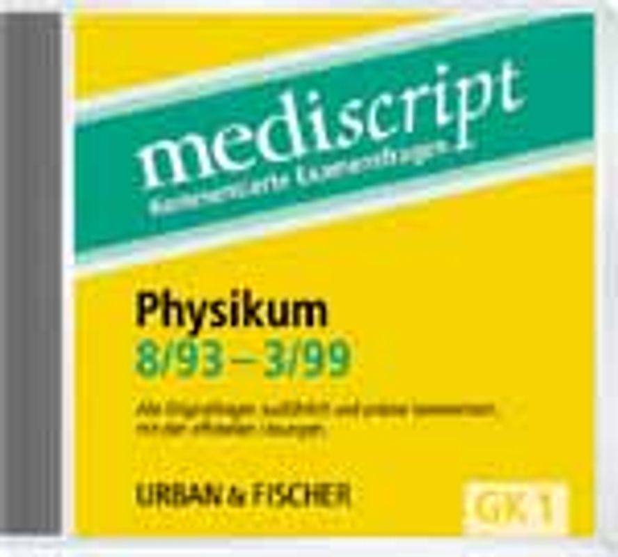Physikum 8/93 - 3/99. Die Prüfungs-CD-ROM