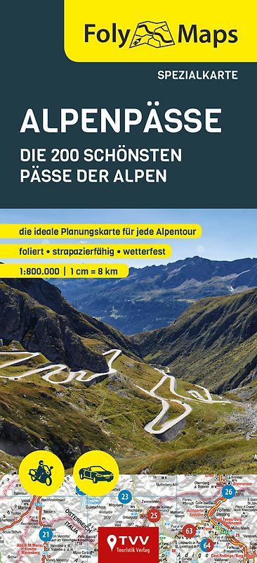 FolyMaps Alpenpässe Spezialkarte