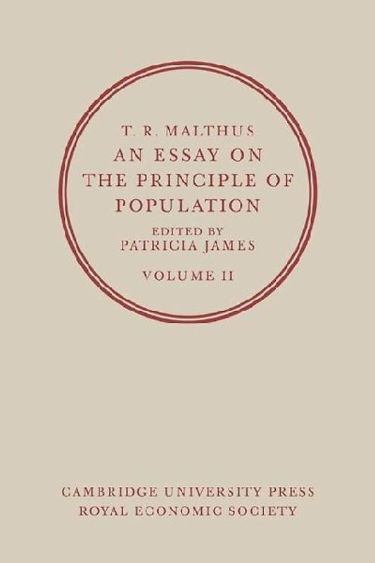 T. R. Malthus, an Essay on the Principle of Population