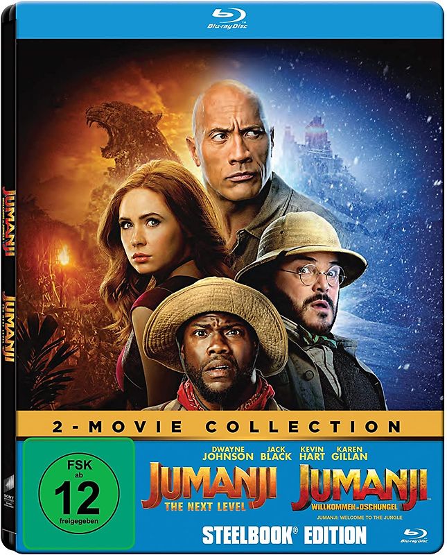Jumanji: Willkommen im Dschungel / Jumanji: The Next Level [Steelbook Edition, 2 Discs] Blu-ray Disc