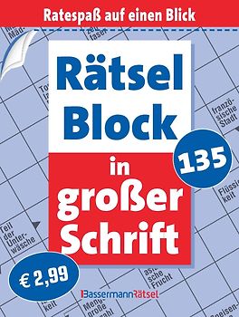Rätselblock in großer Schrift 135 (5 Exemplare à 2,99 €)