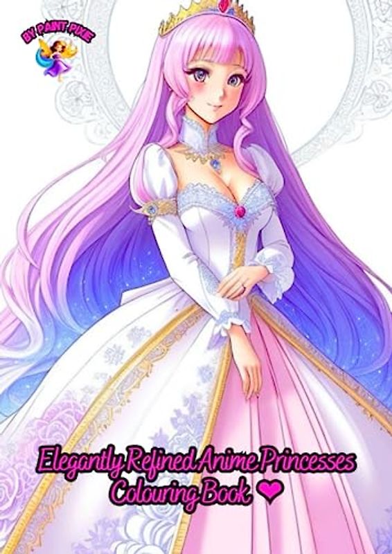 Elegantly Refined Anime Princesses Colouring Book
