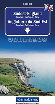 Kümmerly+Frey Regional-Strassenkarte Südost-England 1:300.000