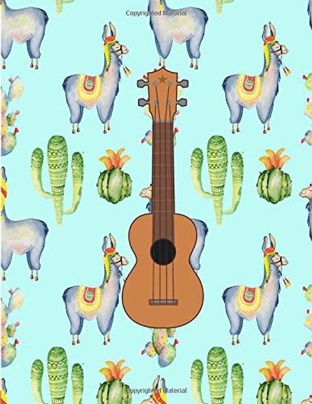 Ukulele Lama Notenheft: Ukulele lernen,Noten lernen,Ukulele Songs schreiben, Heft mit Tabulatur und Linen für Akkorde und Saiten, 150 Seiten, Gr.L ( 22.23 x 28.26 )